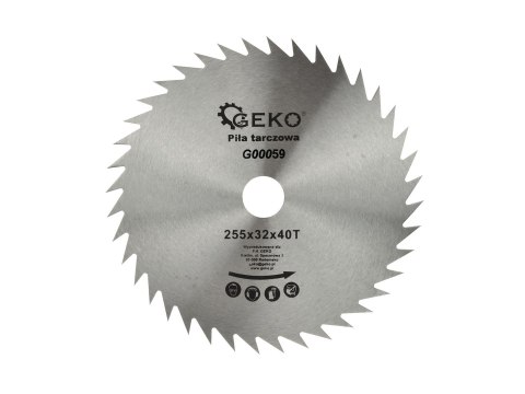 Tarcza do drewna 250x32x40T b/w(50) Geko