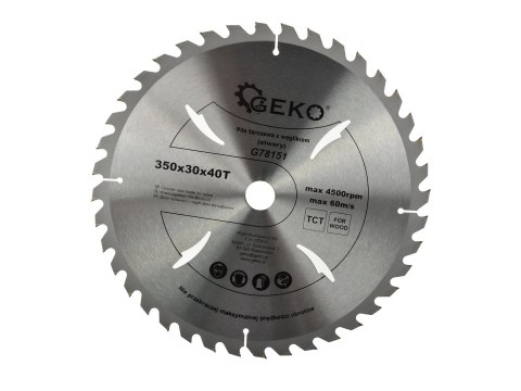 Tarcza do drewna 350x30x40T(otwory) (15) Geko