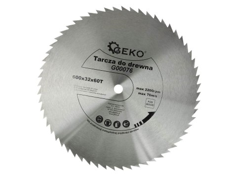 Tarcza do drewna 600x32x60T*4 b/w (5) Geko