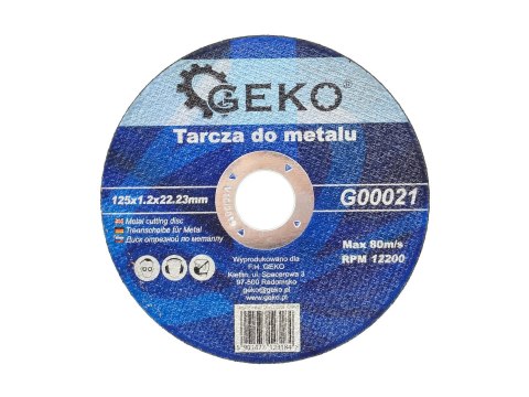 Tarcza do metalu 125x1,2 GEKO (10/50/400) Geko