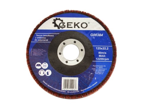 Tarcza lamelkowa z włókniny do satyniarek 125mmx22.2 (10/100) Geko