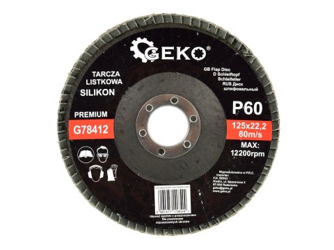 Tarcza listkowa"SILIKON" 125mm P60 GEKO PREMIUM (10/200) Geko