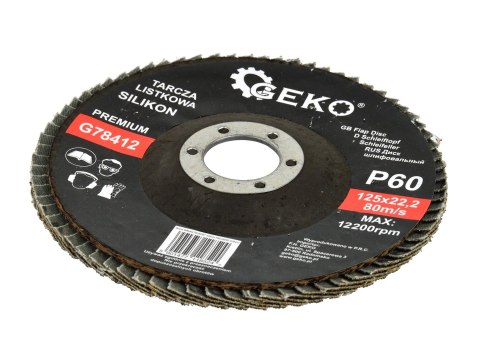 Tarcza listkowa"SILIKON" 125mm P60 GEKO PREMIUM (10/200) Geko