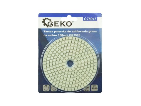 Tarcza polerska do szlifowania gresu na mokro 100mm GR1500 (5/25/250) Geko