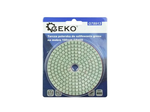 Tarcza polerska do szlifowania gresu na mokro 100mm GR400 (5/25/250) Geko