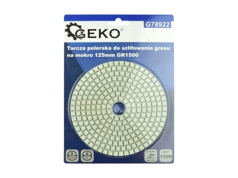 Tarcza polerska do szlifowania gresu na mokro 125mm GR1500 (5/25/250) Geko