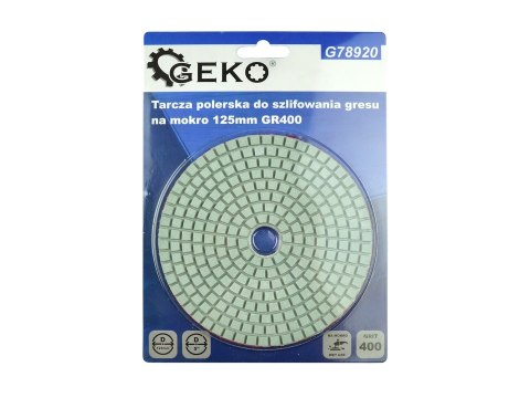 Tarcza polerska do szlifowania gresu na mokro 125mm GR400 (5/25/250) Geko