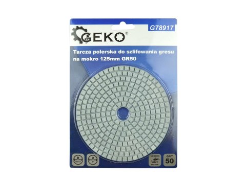 Tarcza polerska do szlifowania gresu na mokro 125mm GR50 (5/250) Geko