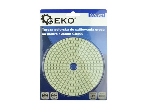 Tarcza polerska do szlifowania gresu na mokro 125mm GR800 (5/25/250) Geko