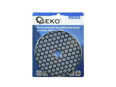 Tarcza polerska do szlifowania gresu na sucho 100mm GR50 (5/250)) Geko