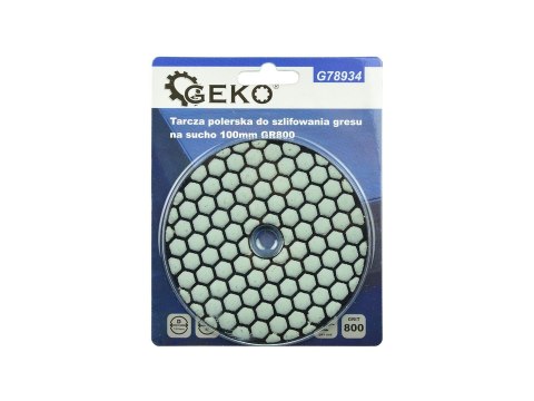 Tarcza polerska do szlifowania gresu na sucho 100mm GR800 (5/25/250) Geko