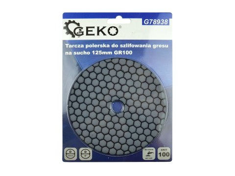 Tarcza polerska do szlifowania gresu na sucho 125mm GR100 (5/25/250) Geko