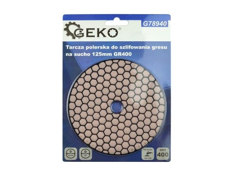 Tarcza polerska do szlifowania gresu na sucho 125mm GR400 (5/25/250) Geko