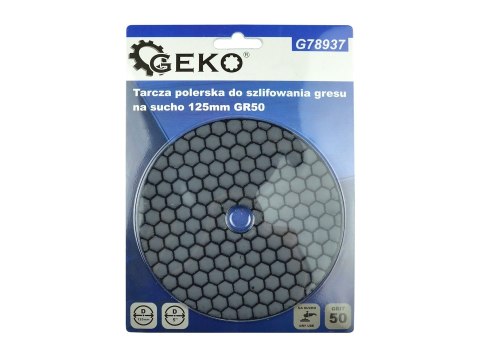 Tarcza polerska do szlifowania gresu na sucho 125mm GR50 (5/25/250) Geko