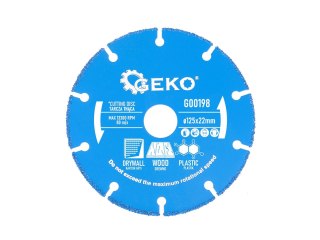 Tarcza tnąca do drewna, plastiku, płyt GK 125x22,2mm (10/100) Geko