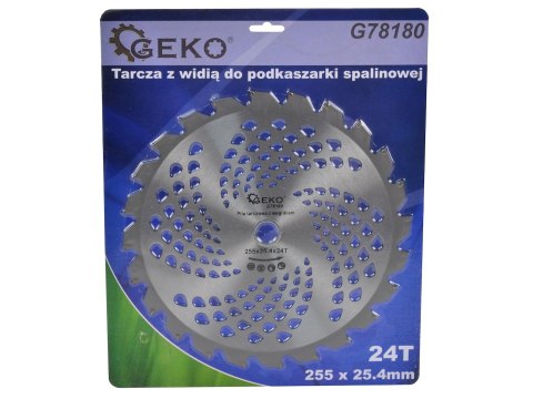 Tarcza z widią do podkaszarki spalinowej 255x25,4mmx24T (50) Geko
