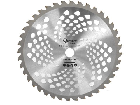 Tarcza z widią do podkaszarki spalinowej 255x25,4mmx40T (25/50) Geko