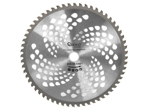 Tarcza z widią do podkaszarki spalinowej 255x25,4mmx60T (25/50) Geko