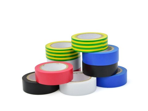 Taśma izolacyjna kolorowa 19mm x 0,13mm x 10m - zestaw 10 szt. (50) Geko