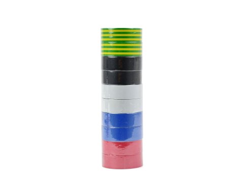 Taśma izolacyjna kolorowa 19mm x 0,13mm x 10m - zestaw 10 szt. (50) Geko