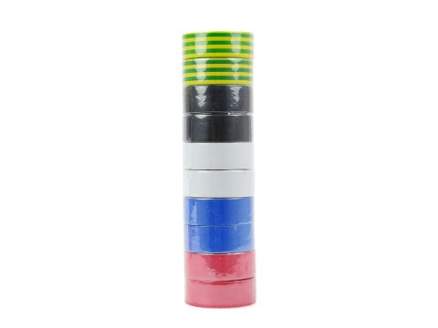 Taśma izolacyjna kolorowa 19mm x 0,13mm x 5m - zestaw 10 szt. (50) Geko
