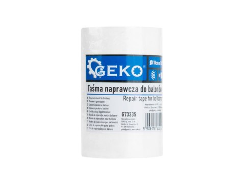 Taśma naprawcza do bel, balotów z UV 10cm x 10m - biała (45) Geko