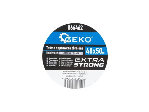 Taśma naprawcza zbrojona 48mm x 50m - srebrna (36) Geko