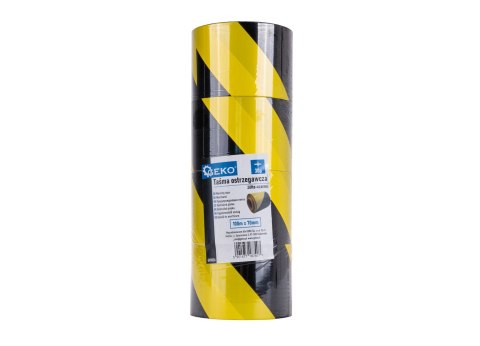 Taśma ostrzegawcza żółto-czarna 100m x 70mm Geko