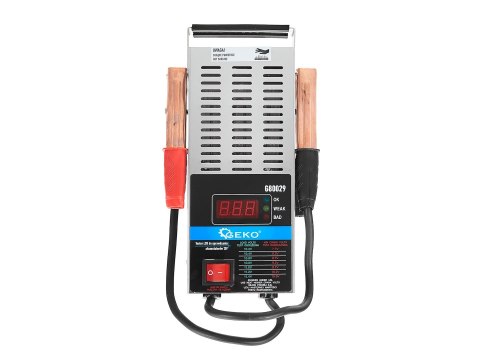 Tester LCD do sprawdzania akumulatorów 12V Geko