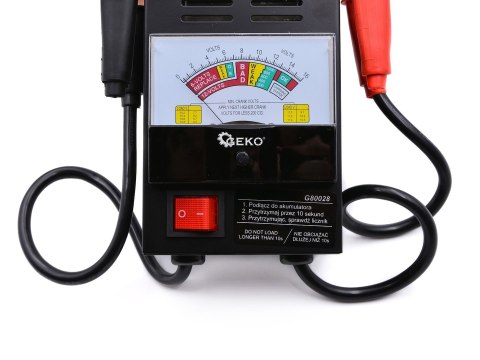 Tester analogowy do sprawdzania akumulatorów 6/12V Geko
