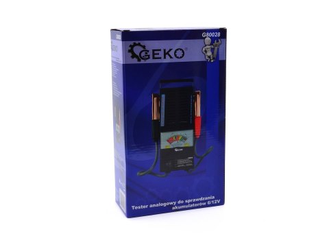 Tester analogowy do sprawdzania akumulatorów 6/12V Geko