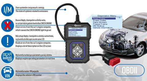 Tester diagnostyczny OBDII T31 Geko