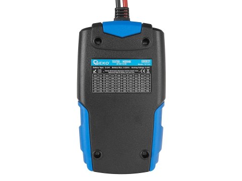 Tester - miernik LCD do sprawdzania akumulatorów 12/24V 3Ah-200Ah Geko