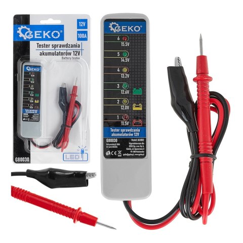 Tester sprawdzania akumulatorów 12V (10/40) Geko