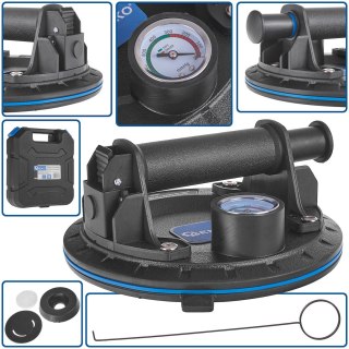 Uchwyt-Przyssawka próżniowa do szyb z manometrem 200mm 170kg (10) Geko