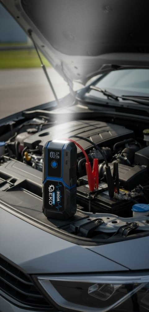Urządzenie rozruchowe - JUMP STARTER 10000mAh 400A LED QC3.0 12V (12) Geko