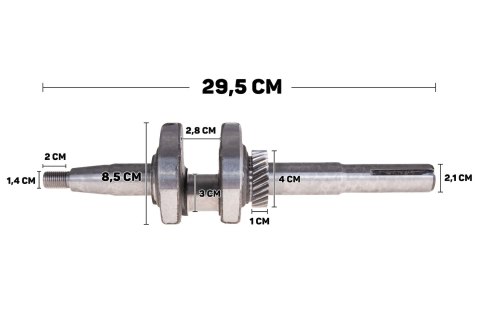 Wał korbowy do kosiarki spalinowej z napędem 51cm LONCIN (1) Geko