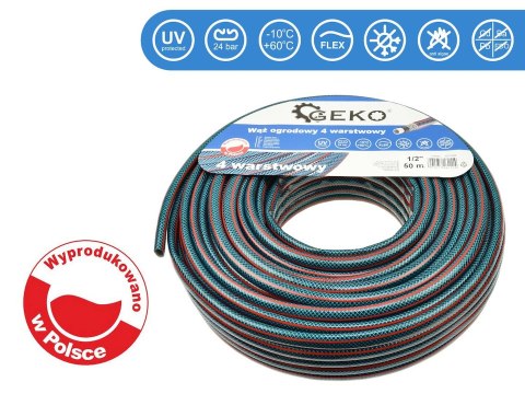 Wąż ogrodowy 4 Warstwowy 1/2" 50m GEKO NEW (108) Geko