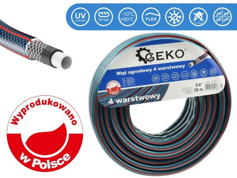 Wąż ogrodowy 4 Warstwowy 3/4" 30m GEKO NEW (60) Geko