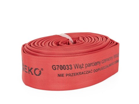 Wąż parciany czerwony /strażak/ 2" 20m (bez końcówek) (5) Geko