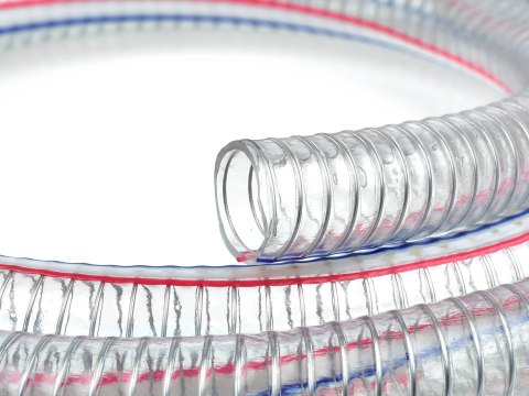 Wąż ssawny 1 cal 1'' 25 mm - wzmacniany drutem 5m (1) Geko