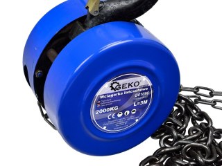 Wciągarka łańcuchowa GEKO PREMIUM 2T x 3M/stal/(1) Geko