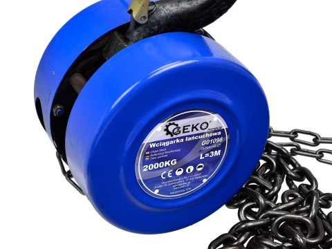Wciągarka łańcuchowa GEKO PREMIUM 2T x 3M/stal/(1) Geko