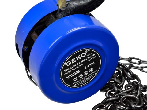 Wciągarka łańcuchowa GEKO PREMIUM 3T x 3M/stal/(1) Geko