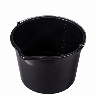 Wiadro budowlane 12L czarne Z LEJKIEM Geko