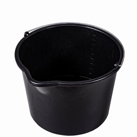 Wiadro budowlane 12L czarne Z LEJKIEM Geko