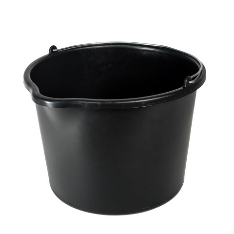 Wiadro budowlane 20L czarne Z LEJKIEM Geko