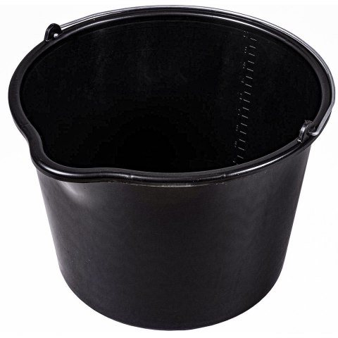 Wiadro budowlane 20L czarne Z LEJKIEM Geko