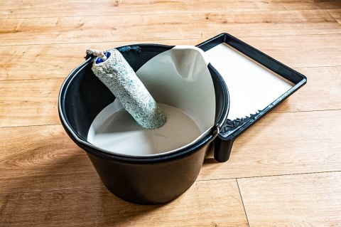 Wiadro budowlane 20L czarne Z LEJKIEM Geko