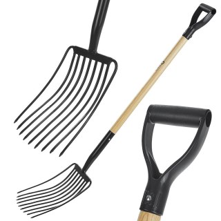 Widły - gable gospodarcze 9-zębne trzon drewniany 135cm (6) Geko